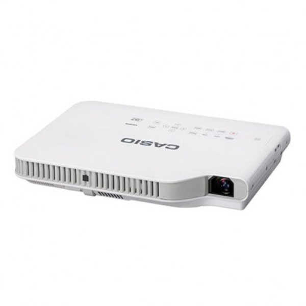 CASIO XJ-A257 projector showcasing its slim design and bright 3000 lumens output for vibrant presentations